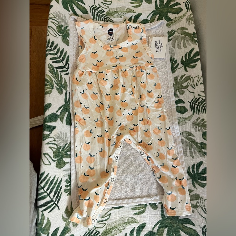 Bird & Bean peach romper